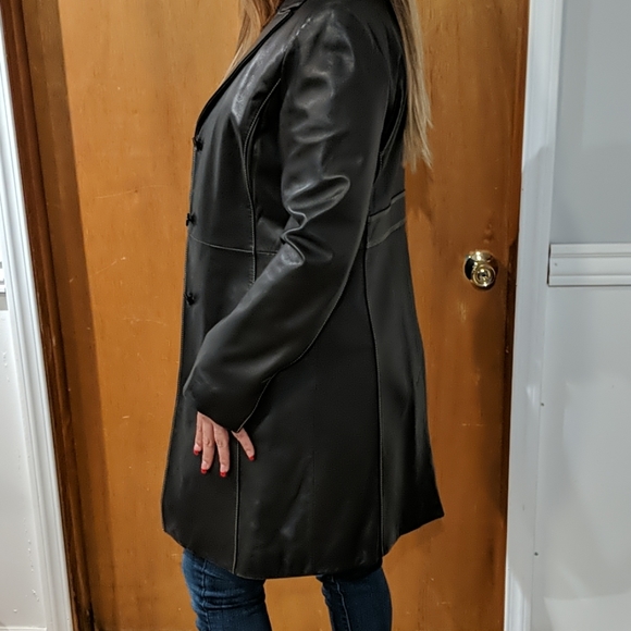 Kenneth Cole Reaction Jackets & Blazers - Kenneth Cole long leather jacket